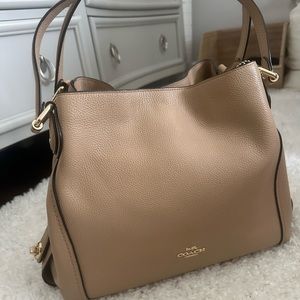 Coach Edie 31 in bi-color beach wood —discontinued
